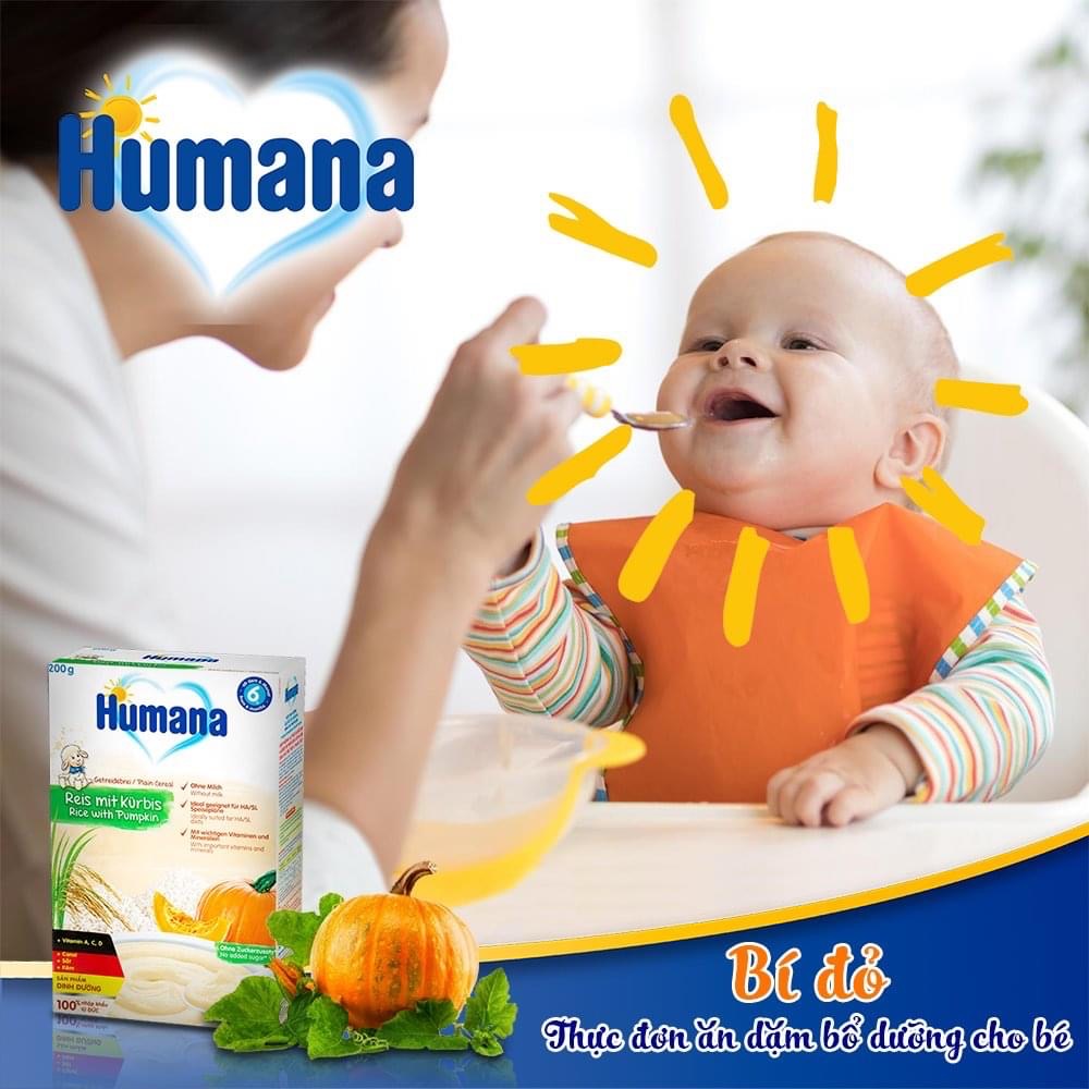 Bột ăn dặm Humana (Gạo-Bí đỏ)
