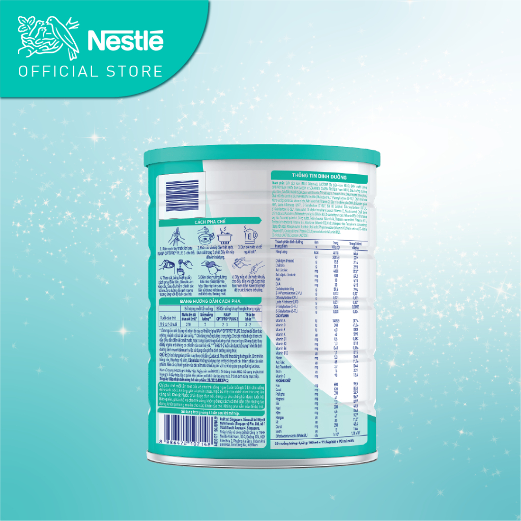 (HSD T8-2026) (MẪU MỚI) Sữa Bột Nestle NAN OPTIPRO PLUS 3 – Hộp 1.5KG.