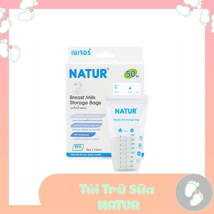 💗Túi Trữ Sữa NATUR 240ml (breastmilk storage bags)