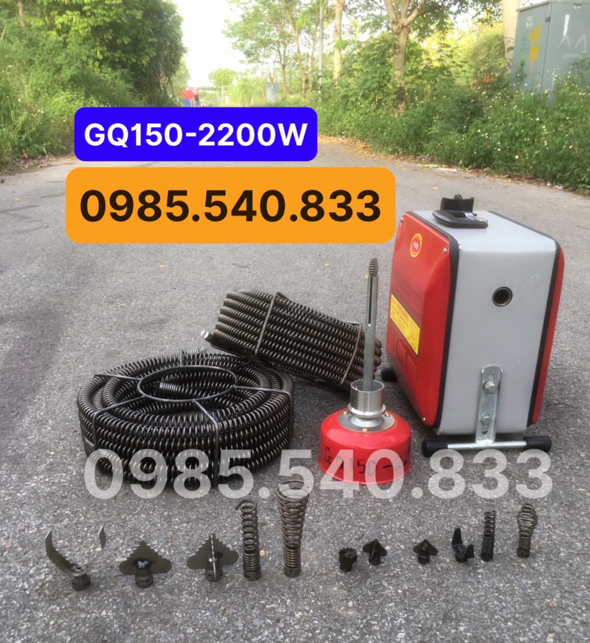 Máy thông cống GQ150 công suất 2200w  ( chuyên dùng cho thợ và các công ty lớn,...)