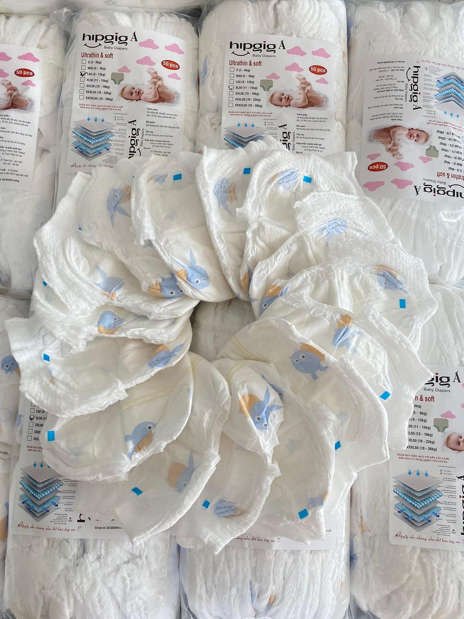 BỈM HIPGIG A 50 MIẾNG QUẦN FREE SHIP