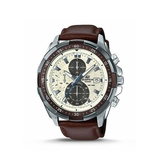 Đồng hồ nam dây da ca$io edifice ef-539l-7bv đồng hồ nam mặt tròn đồng hồ nam cao cấp