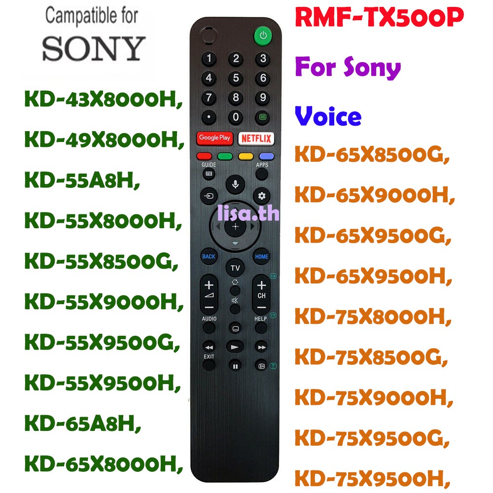 Điều khiển từ xa bằng giọng nói rmf-tx500p cho tv sony 4k kd-65x9500g rmf-tx500u kd-43x8000h kd-49x8000h, kd-55a8h, kd-55x8000h, kd-55x850g, kd-500g kd-50