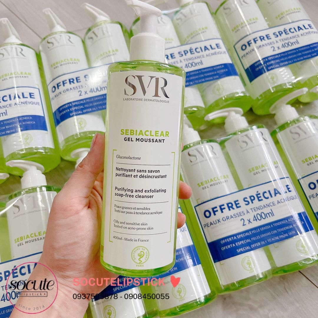 Sữa rửa mặt SVVR SEBIACLEAR GEL MOUSSANT 400ml