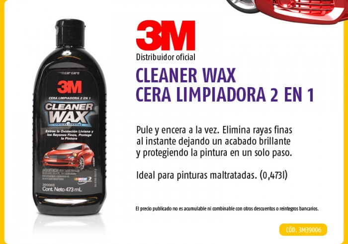 Chai đánh bóng phá xước one step cleaner wax 3M pn39006