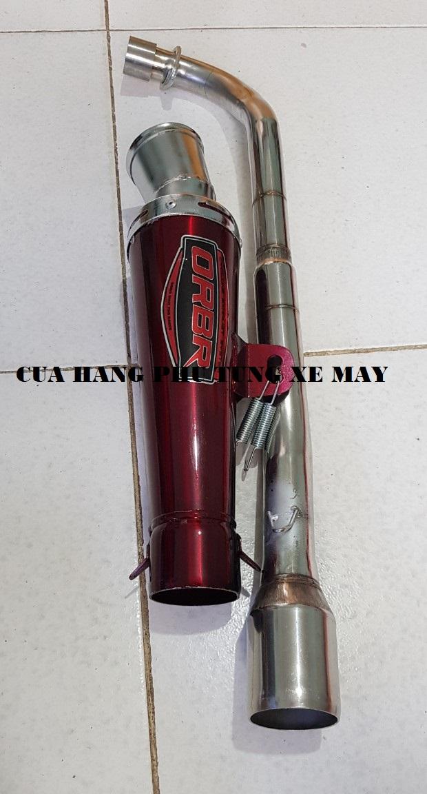 Pô ORBR màu đỏ gắn xe Sirius, Wave, Dream, Cub ( kèm cổ inox + lò xo )