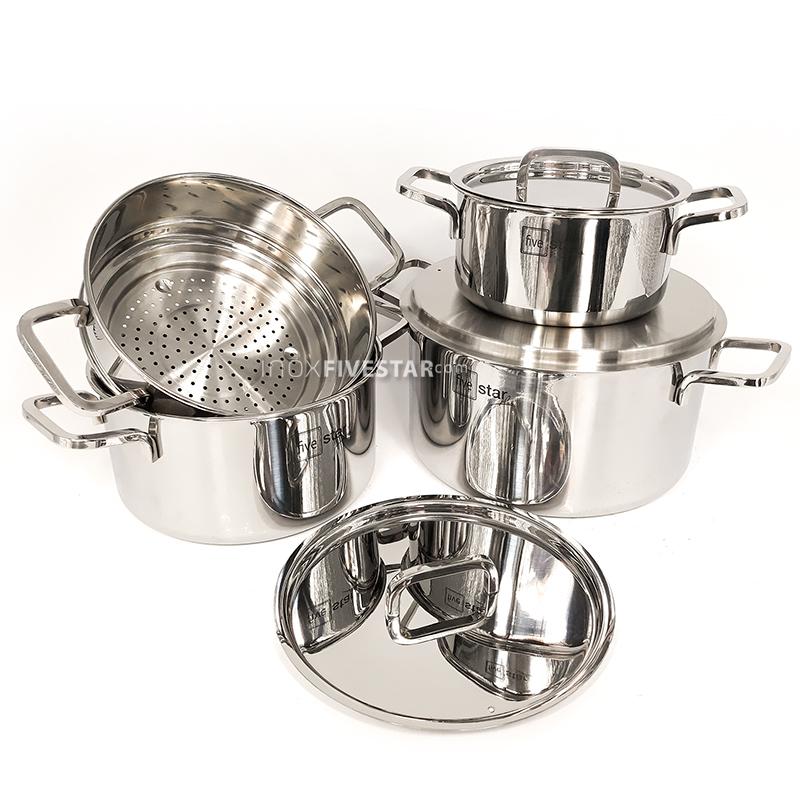 BỘ 4 FIVESTAR INOX 304 CÓ XỬNG HẤP