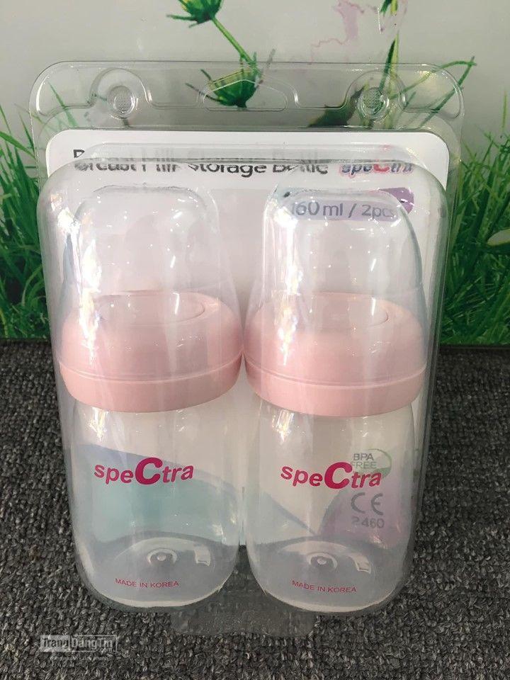 Bộ 2 Bình Trữ Sữa PP Cổ Rộng Spectra 160ml