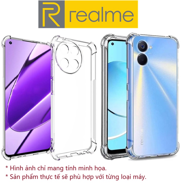 Ốp Realme 10 / Realme 11 / Realme 10 Pro / Realme 10 Pro+ 4G / 5G - Dẻo Trong Chống Sốc Bảo Vệ Camera