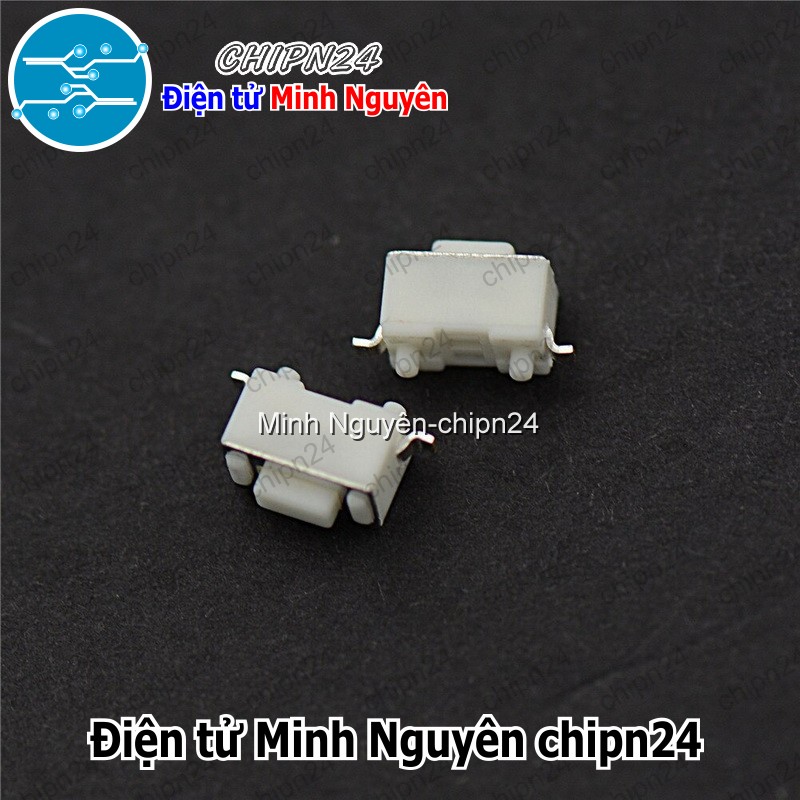 [10 cái] (K79) Nút nhấn 2 chân 3x6x4.3mm DIP Trắng - HH003210