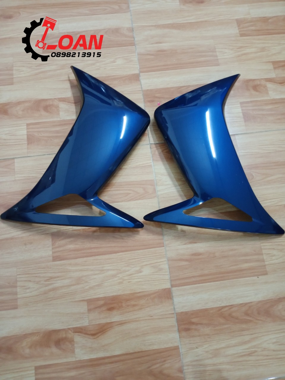 Cặp cánh yếm nouvo 4 màu xanh mực zin