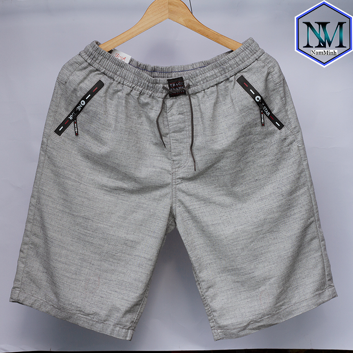 [HCM][Video+ Quà Tặng ] Quần Short Thể Thao Nam Lưng Thun Big Size (70-105 KG)Quần Short Nam Size Lớn Túi Khóa Kéo Vải Kaki Co Giản NM-H01