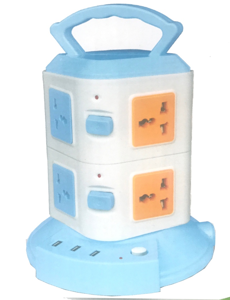 Ổ điện đa năng tầng 8 ổ cắm 3 cổng usb, chống giật ,chống cháy nổ