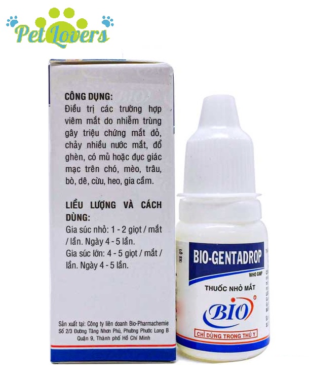 bio gentadrop - thuốc nhỏ mắt cho chó mèo 10ml 3
