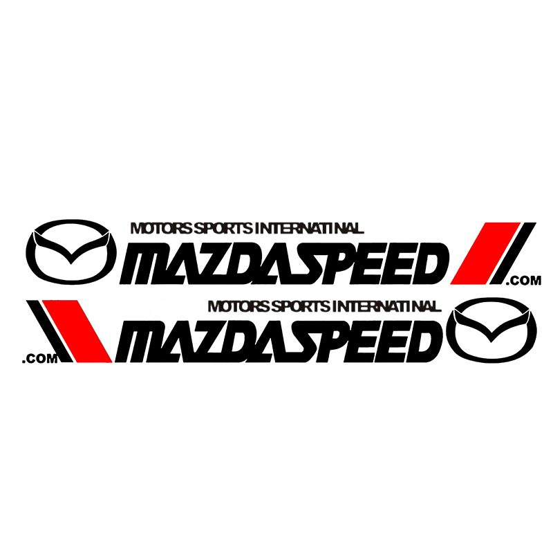 Tem dán cửa phong cách sport phù hợp cho xe mazda decal 3 lớp màu đen trắng trang trí thân xe đẹp mắt