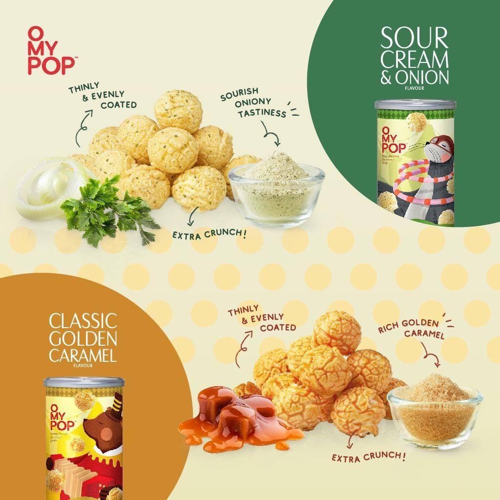 Snack Bắp Rang OMyPop Nhiều Vị Lon 70gr