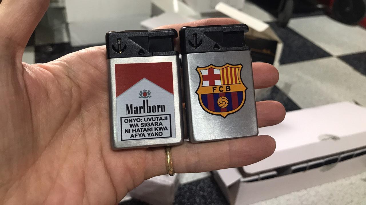 Bật Lửa YJ023 Lửa Khò Thẳng Logo Club Bóng Đá [Barca,Bayern...]