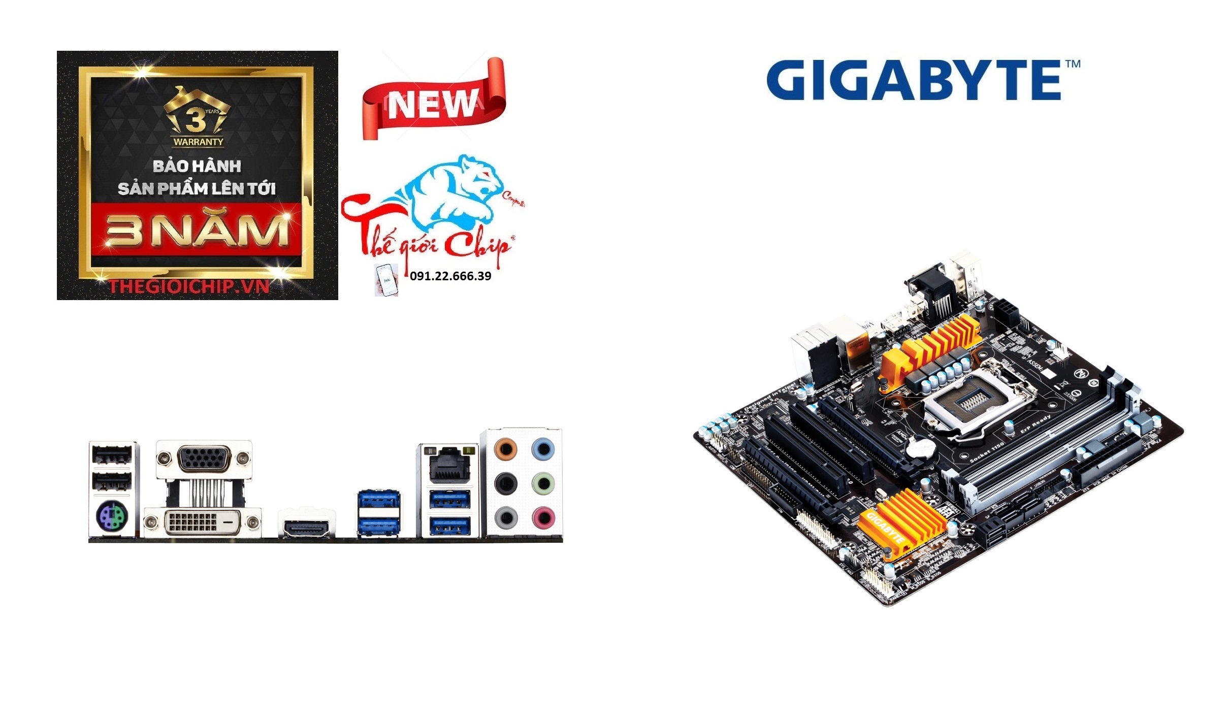 [HCM]Bo Mạch Chủ (Mainboard) Gigabyte GA-H97M-D3H (CTY Box-3 Năm)
