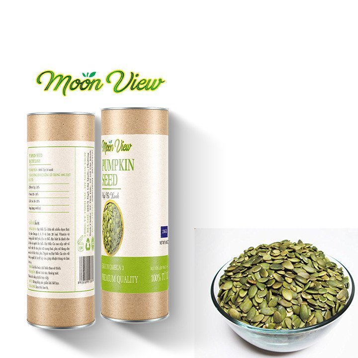 NHÂN HẠT BÍ XANH MOON VIEW THƠM NGON HŨ 500G