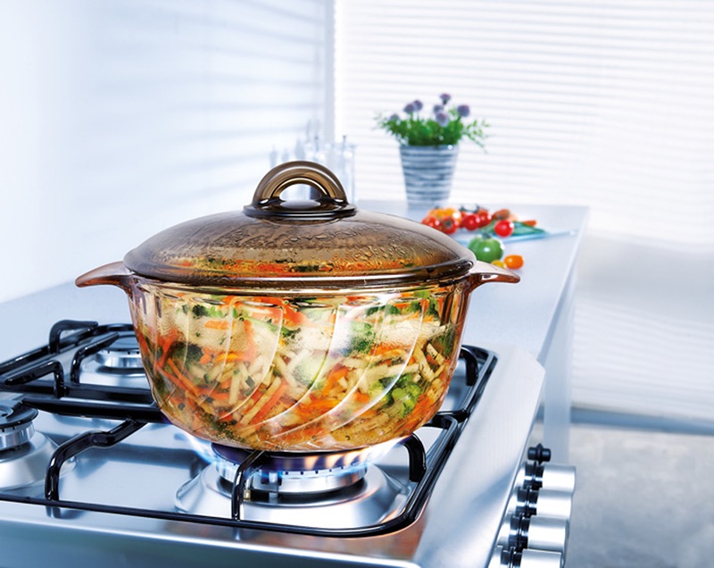 [HCM]Bộ 2 nồi thuỷ tinh Luminarc (25/35L)