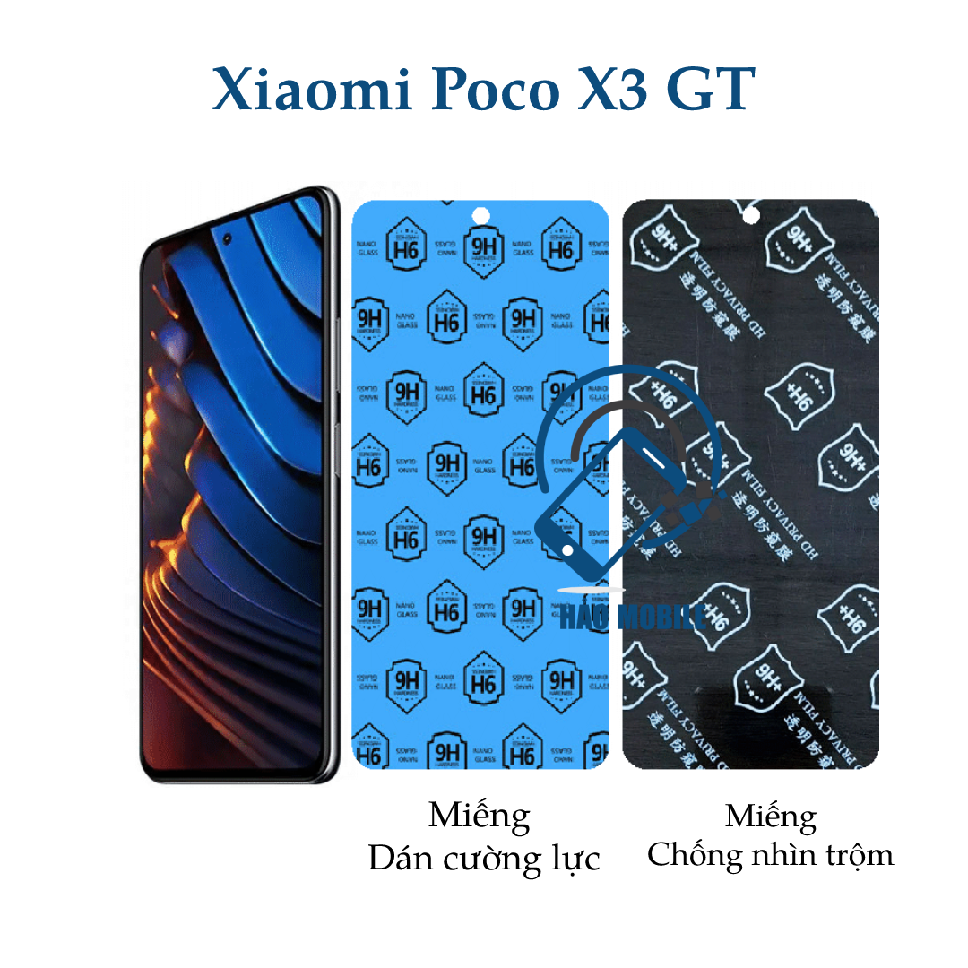 Dán cường lực dẻo nano Xiaomi Poco X3 GT trong suốt và chống nhìn trộm