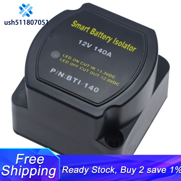 12V 140 Amp Dual Battery Smart Isolator Voltage Sensitive Relay Smart Switch for ATV, UTV, Boats