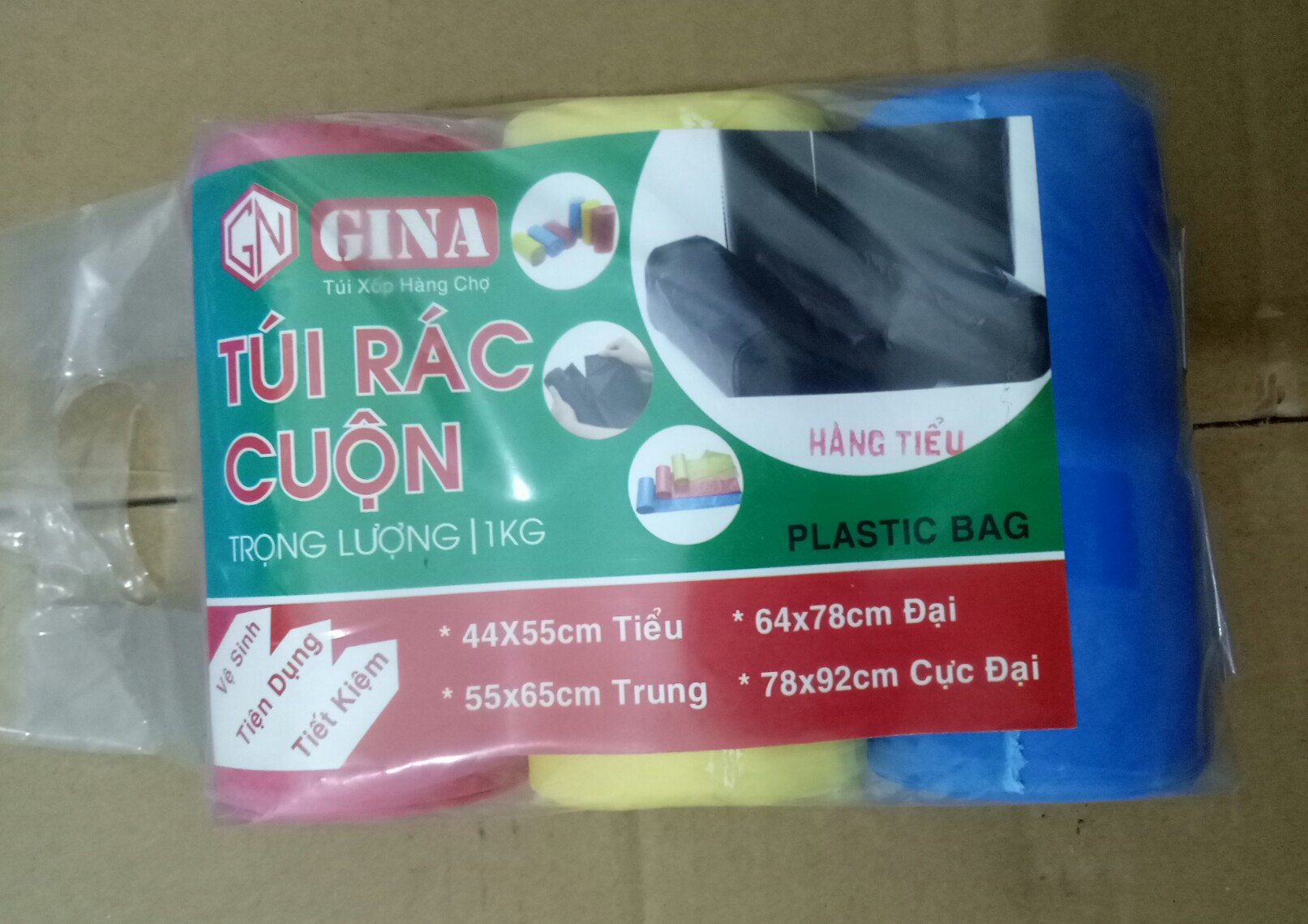 3 cuộn (1kg) túi đựng rác