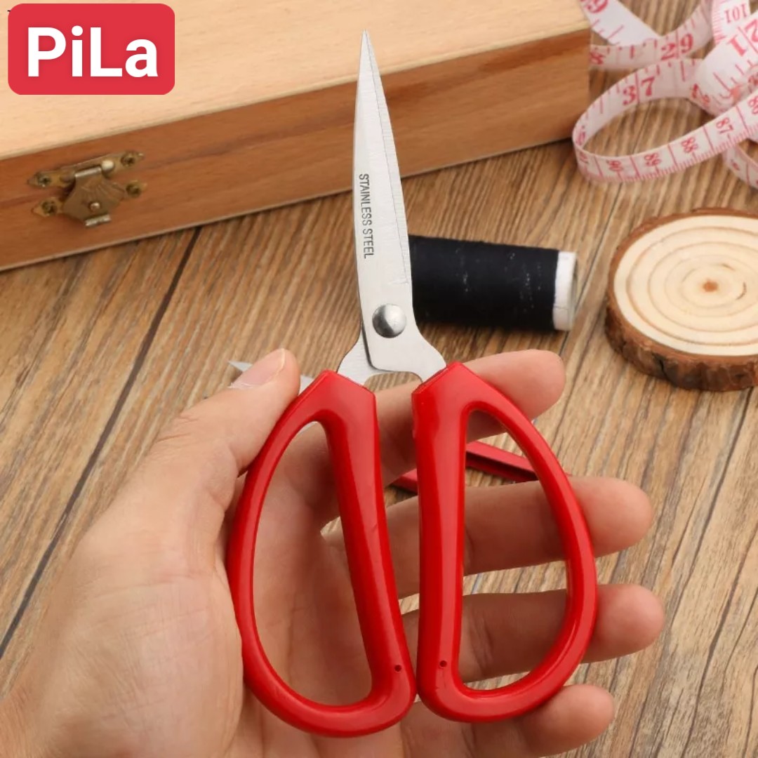 Kéo Cắt Thực Phẩm Không gỉ Cán Đỏ, Kéo Cắt Giấy