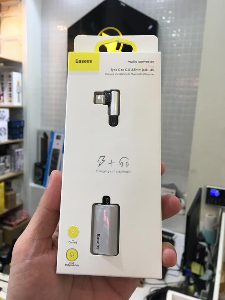 Cáp chuyển Baseus L45 Type-C sang Audio 3.5mm + Type C