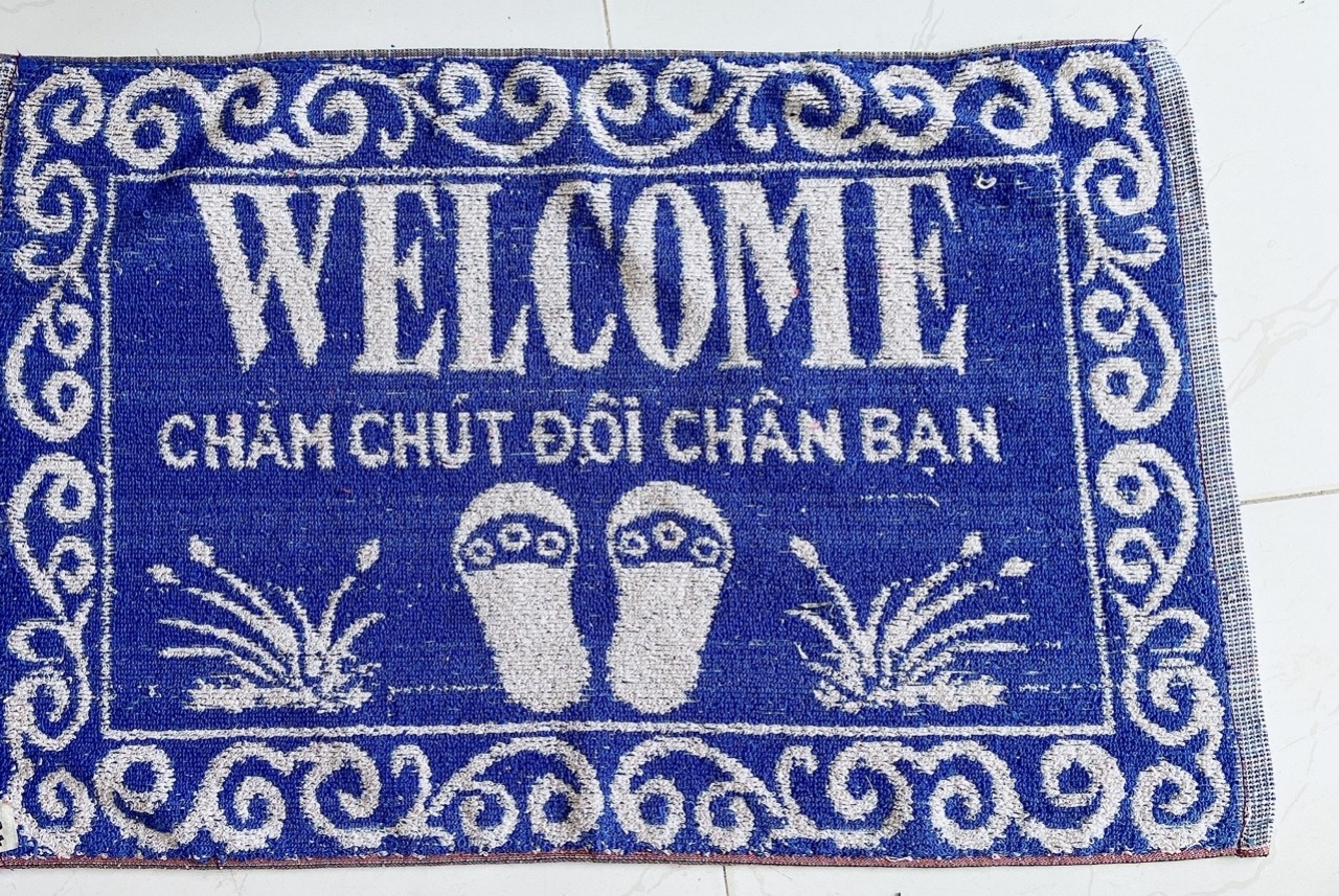 Thảm Khăn WELCOME 2 MẶT Lau Chân Thấm Rút Nước