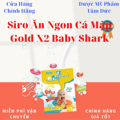 Siro cá mập gold x2 dứt điểm tình trạng biếng ăn cho bé 1 hộp - dmptd002