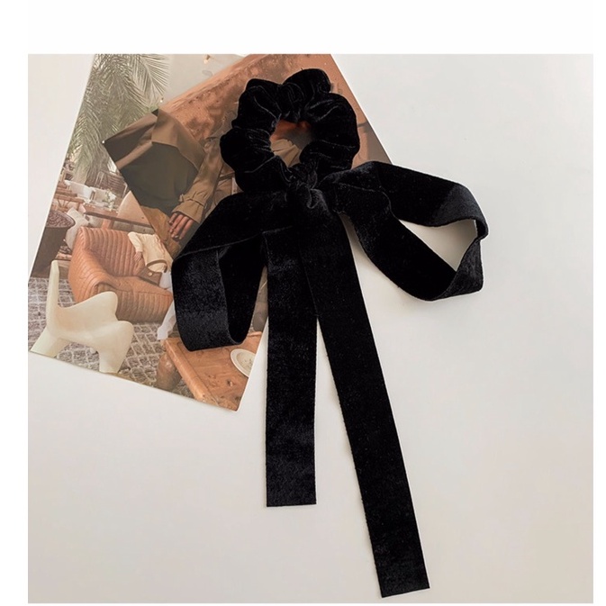 Buộc tóc nơ scrunchies nơ lụa đáng yêu nữ tính - Y071