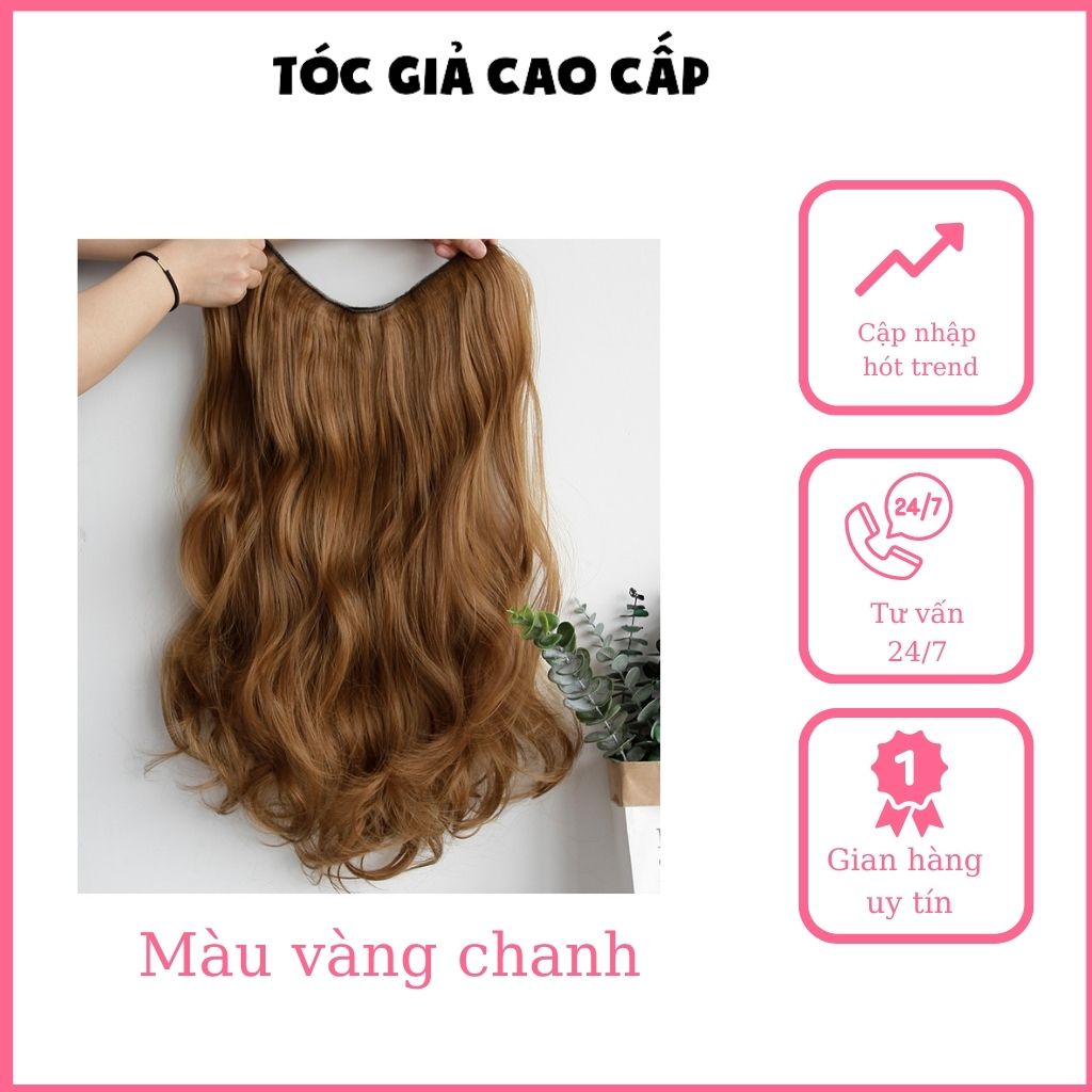 Tóc giả nữ đẹp ❤️FREESHIP❤️ Tóc giả kẹp 6 phím v45