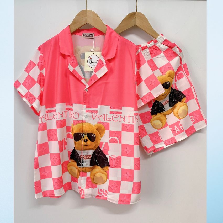 Đồ Bộ Pijama Lụa Mango Mặc Nhà Quần Đùi Áo Cộc Tay BROSI