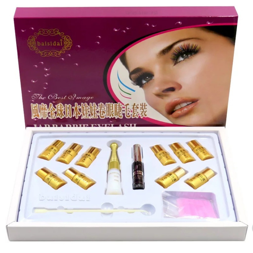 Bộ thuuốc Uốn Mi Phủ Đen Collagen 6D BAISIDAI ( hàng chuẩn)