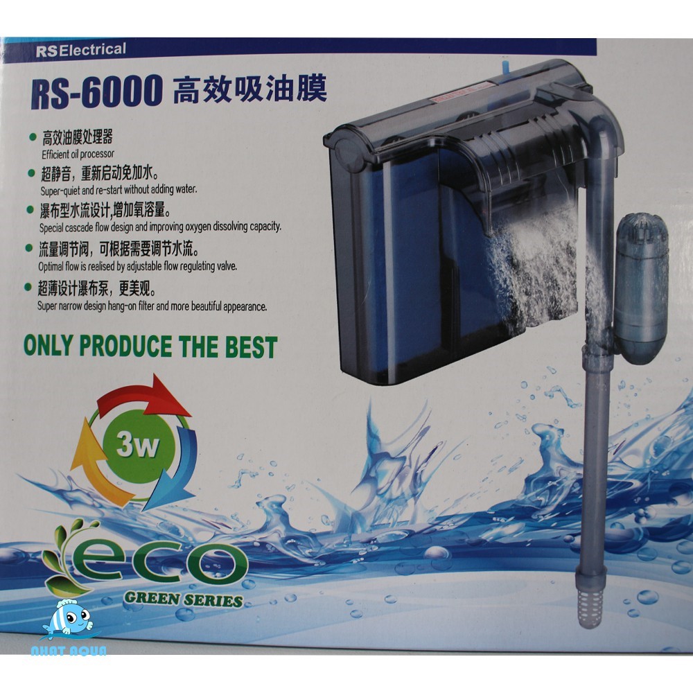 Máy lọc thác bể cá cảnh RS-5000, RS-6000, RS-7000 ( 2 khoang lọc cho hồ nước trong hơn các loại lọc thông thường)