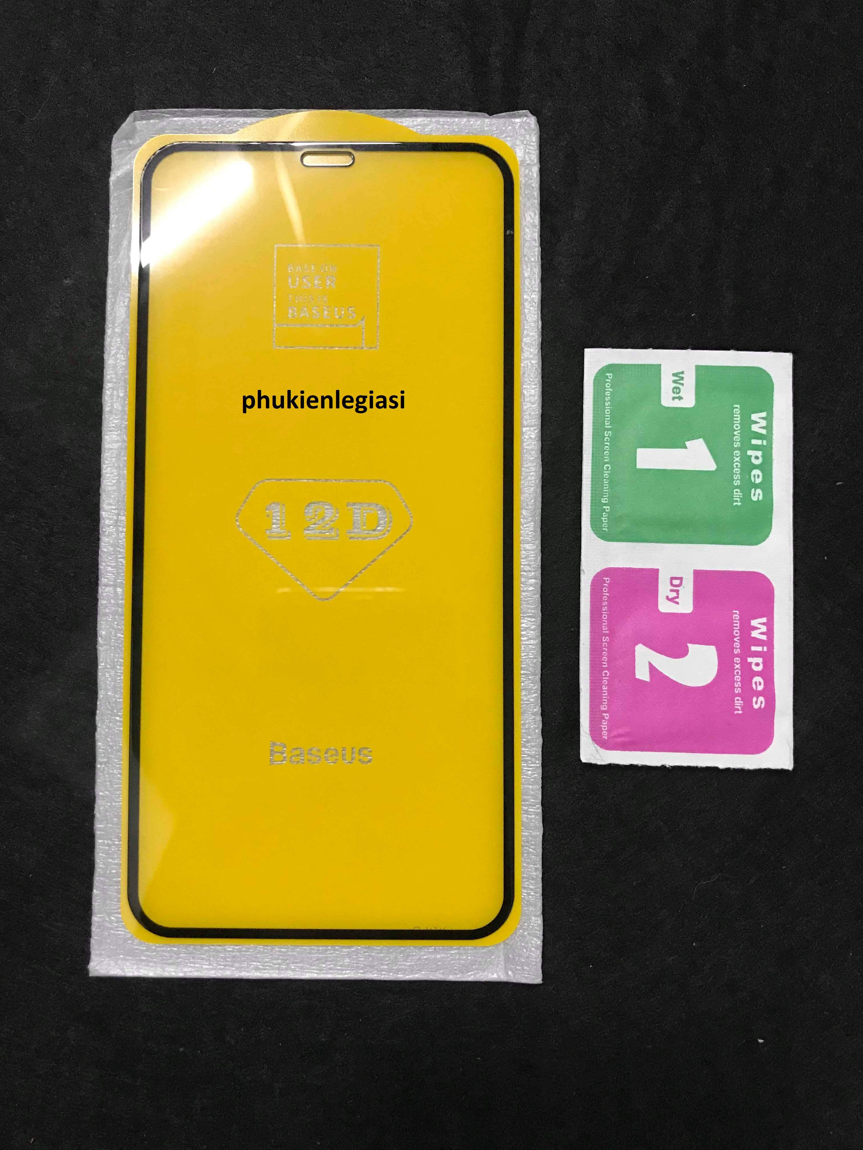 (XẢ HÀNG BỎ MẪU)Cường Lực iphone 12D Iphone BASEUS Full màn hình