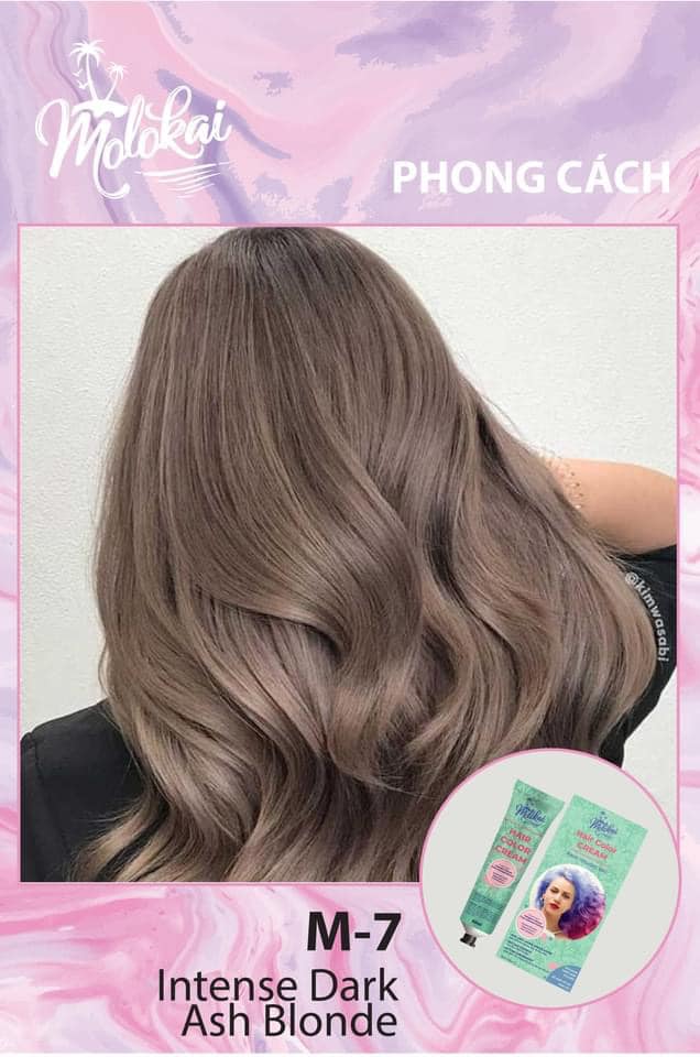 Kem nhuộm tóc Molokai màu M7 Intense Dark Ash Blonde 60ml
