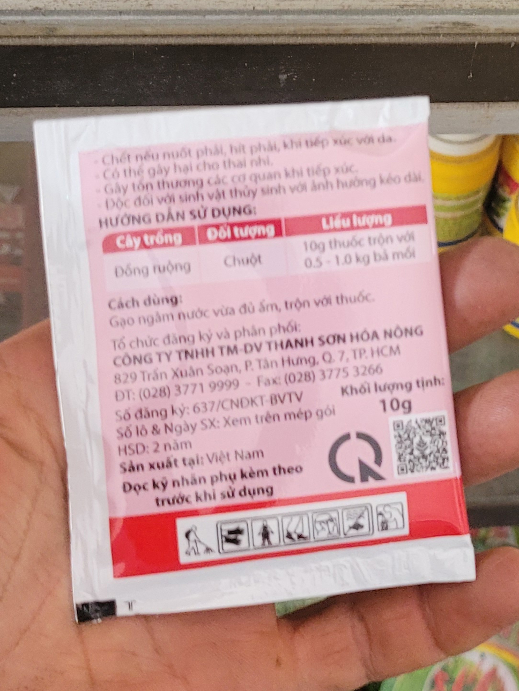 Thuốc trừ chuột Rat K 2% DP - 10gr/gói