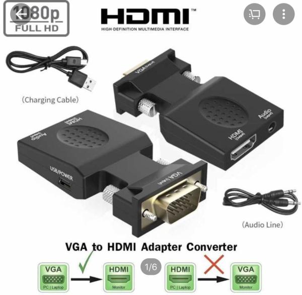 Bảng giá Đầu chuyển đổi tín hiệu từ VGA sang HDMI có âm thanh + Cáp Micro USB cấp nguồn, thiết bị truyền tín hiệu từ máy tính bàn,laptop,ra tivi,máy chiếu,màn hình máy tính,Đầu chuyển VGA sang HDMI cao cấp có hỗ trợ âm thanh Phong Vũ