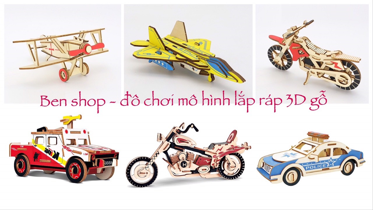 Đồ chơi lắp ráp 3D gỗ mô hình Ducati cắt laser