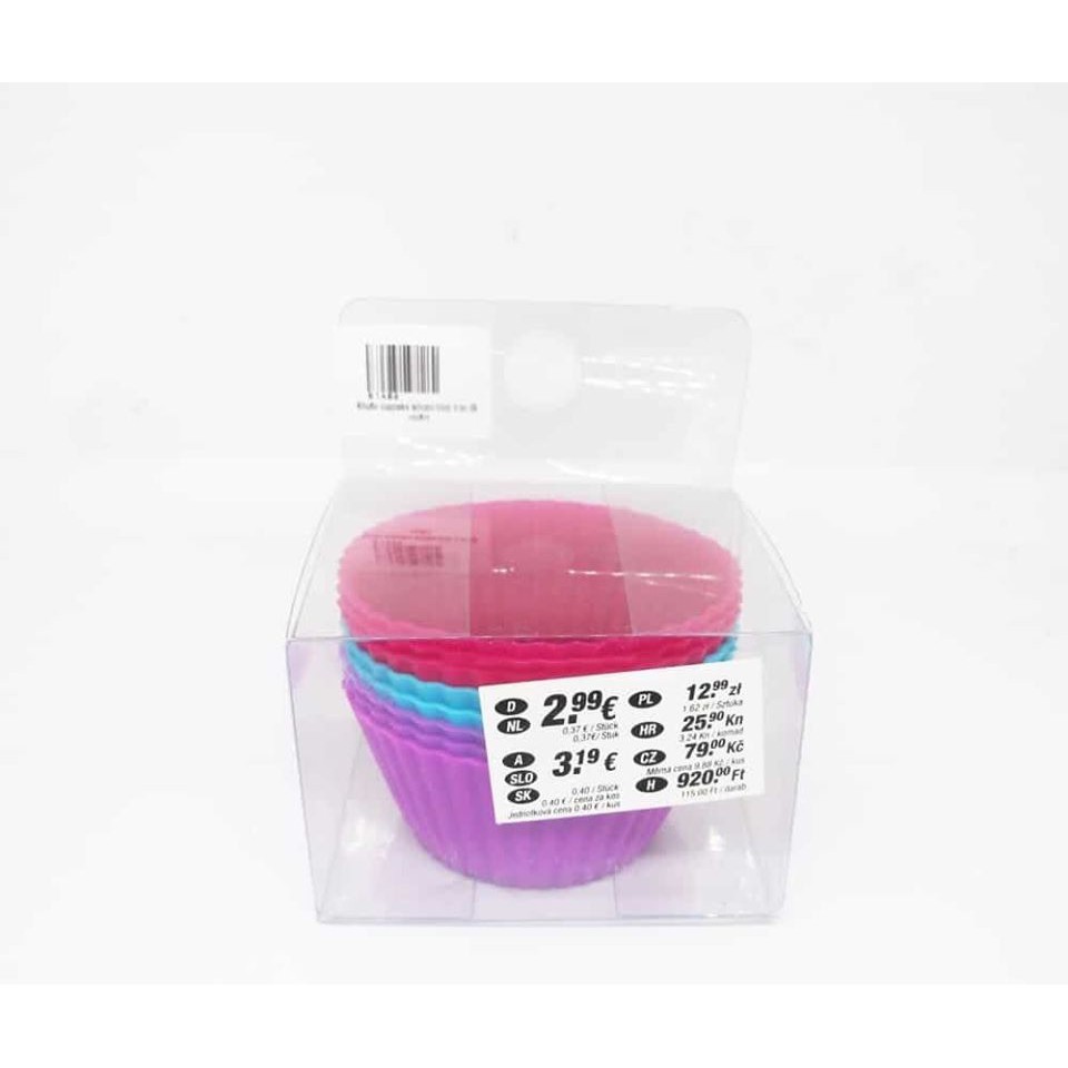 KHUÔN CAKE CUP SILICON HÌNH TRÒN (SET 8 CÁI )