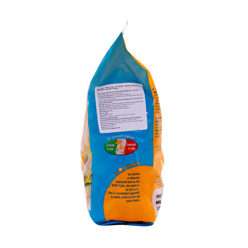 Mì ống trắng hữu cơ penne Markal 500g