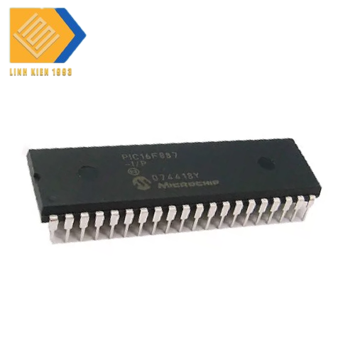 IC vi điều khiển PIC16F887-I/PT DIP40 8-Bit Microcontroller, 20MHz chân cắm