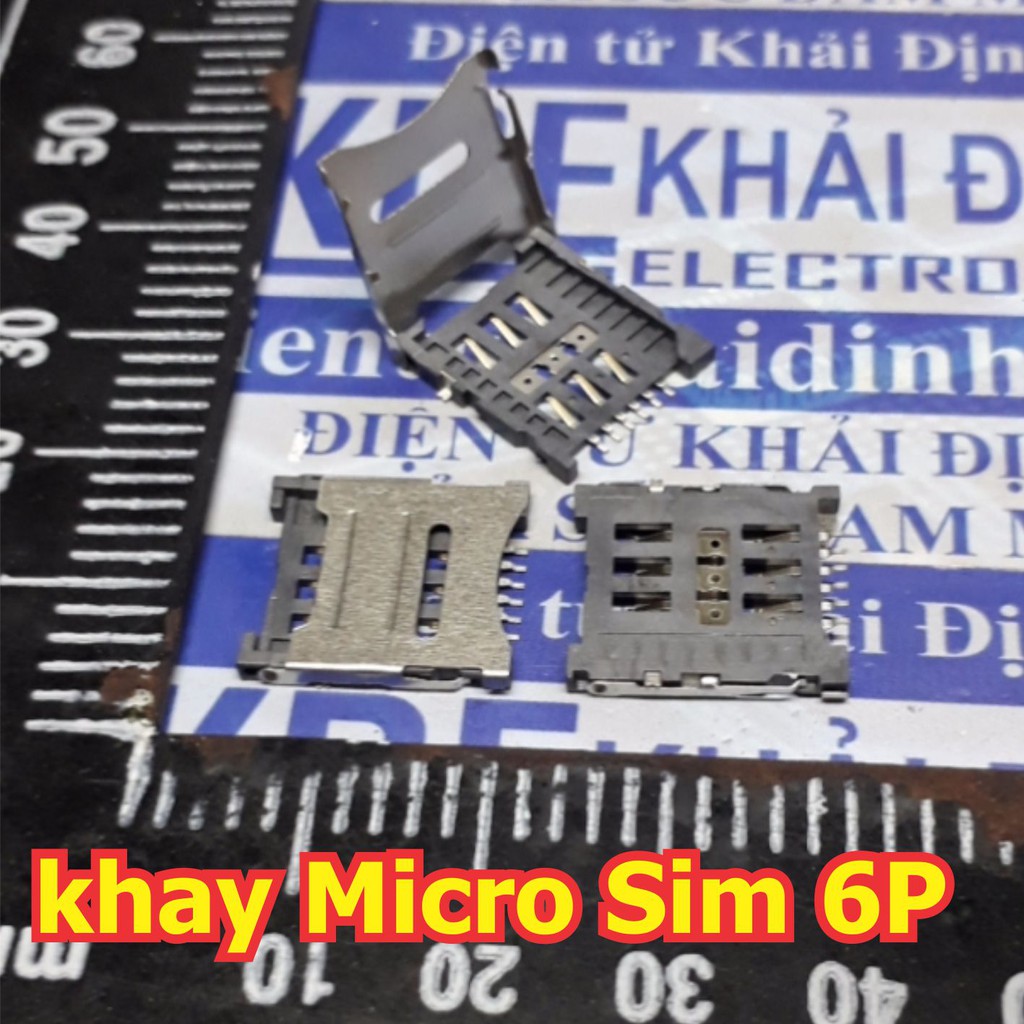 5 cái Socket khe khay cắm micro SIM 6P 8P nắp sắt kde5392