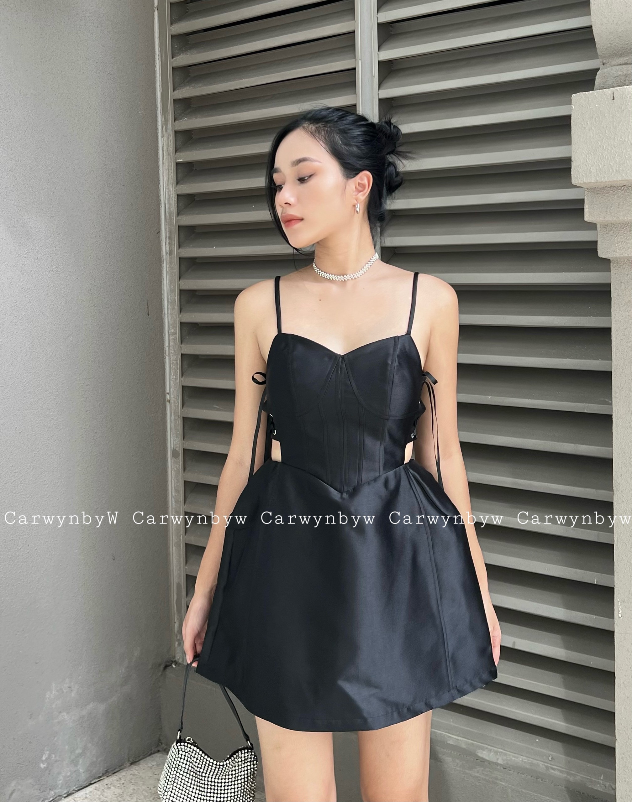 Đầm Corset Cúp Ngực Đan Dây Có Lót Quần (Koki Dress)
