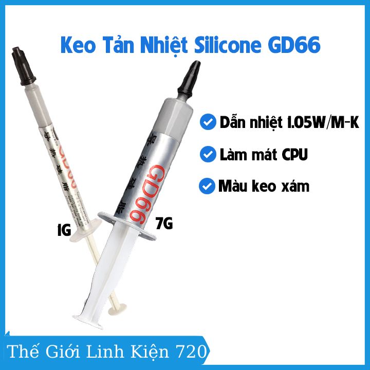 Keo tản nhiệt cpu GD66 màu xám, keo silicone dẫn nhiệt, tản nhiệt, làm mát cpu cho máy tính, laptop