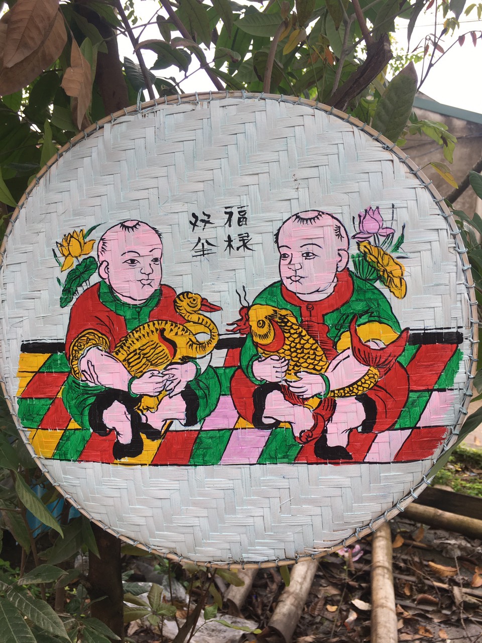 Mẹt tre vẽ tranh đông hồ