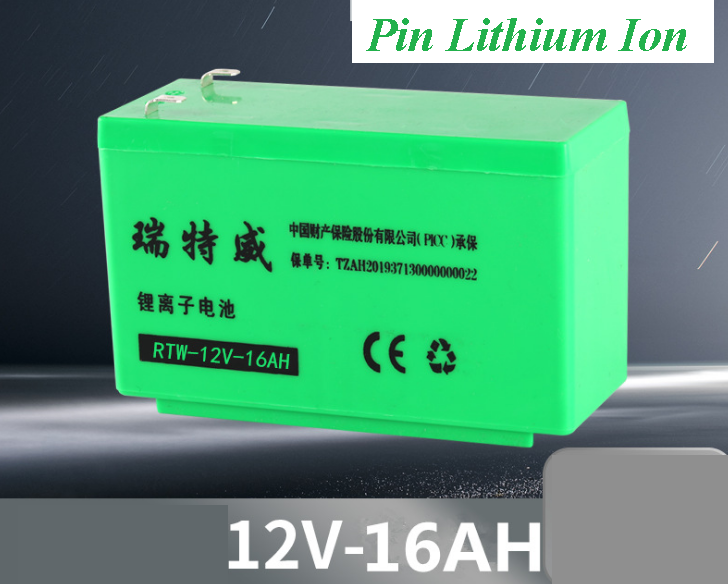 Bình ắc quy 12v 16ah xanh lá rtw - bình ắc quy lithium ion cho bình xịt điện bình