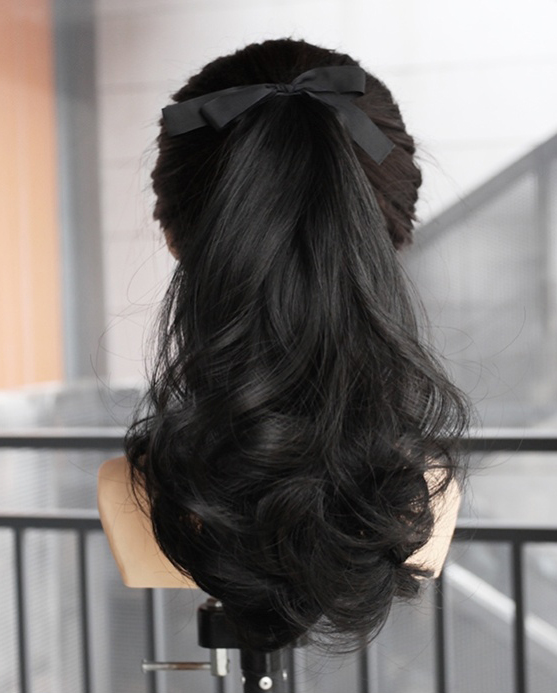 Tóc giả nữ cột xoăn ngắn, buộc tóc giả nữ xoăn ngắn 28cm C016 Sỉ 40k